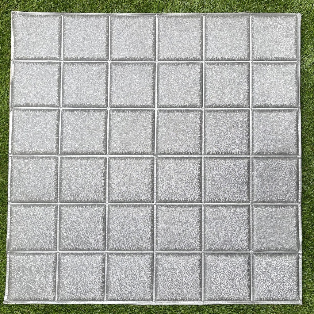 PANEL 3D CUADRO PLATEADO