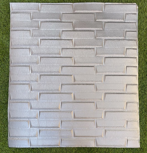 PANEL 3D LADRILLO PLATEADO (BRICK) 83-009