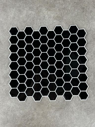 MOSAICO HEXAGONO ESPACIAL NEGRO 30X30