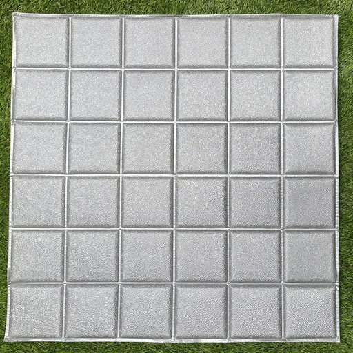 PANEL 3D CUADRO PLATEADO